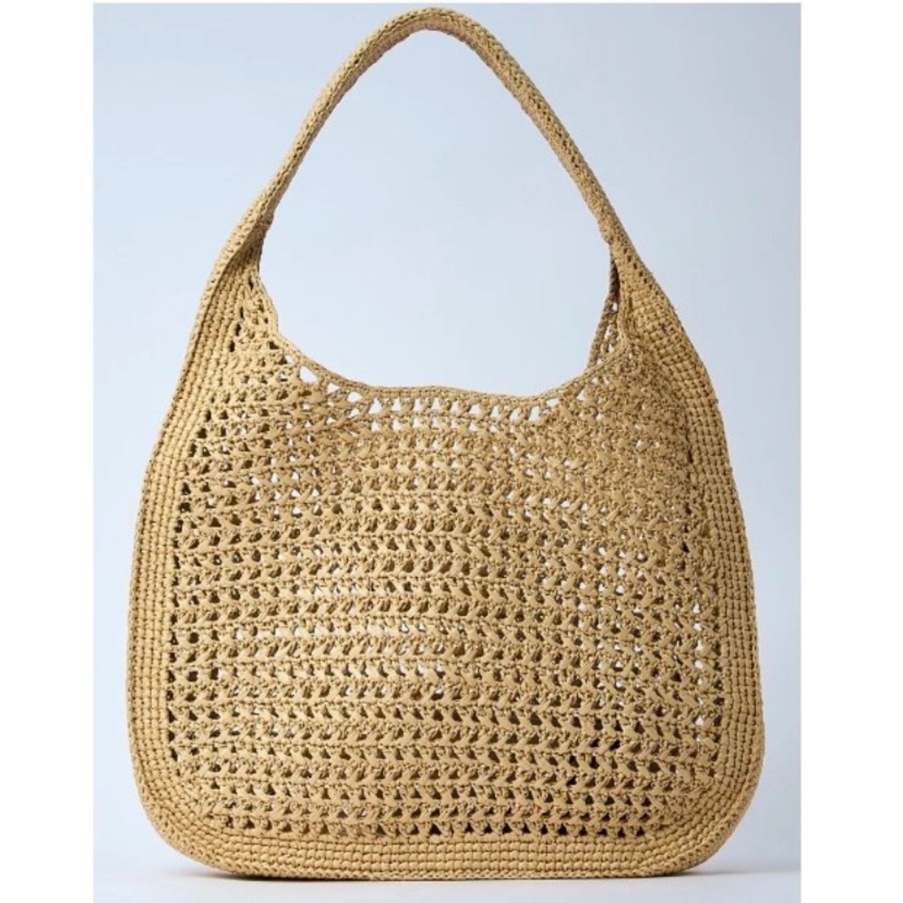 MIU MIU logo raffia woven shoulder bag - Picture 5 of 5